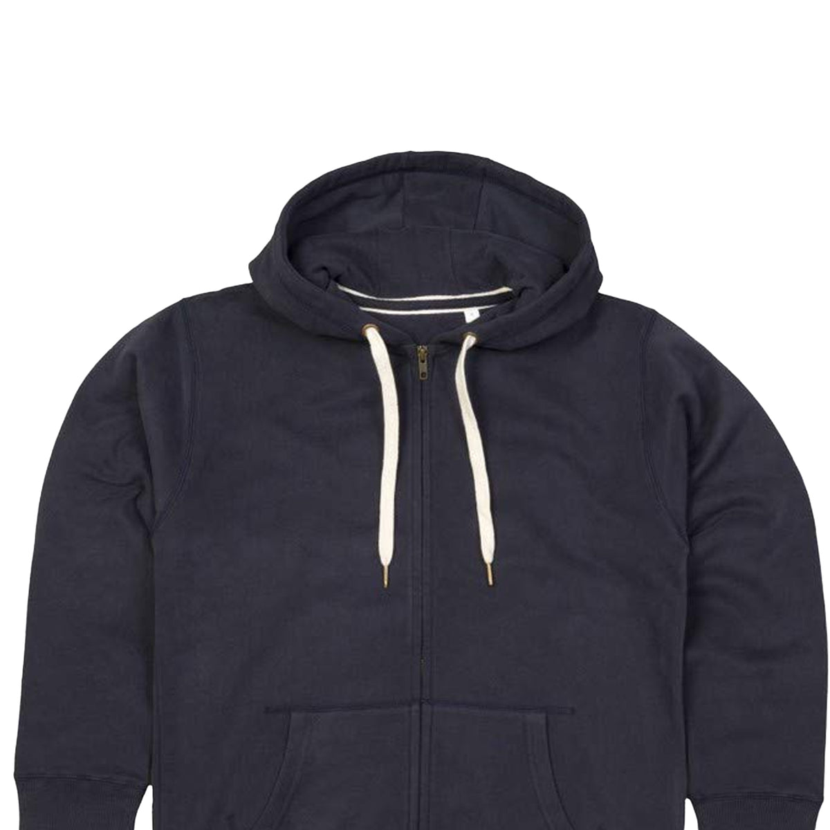Dark Navy - Back - Mantis Mens Superstar Zip Through Hooded Sweat - Hoodie