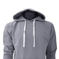 Heather Grey Melange - Back - Mantis Mens Superstar Zip Through Hooded Sweat - Hoodie