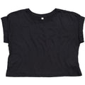 Black - Back - Mantis Womens-Ladies Crop Top - Short Sleeve T-Shirt