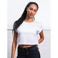 White - Back - Mantis Womens-Ladies Crop Top - Short Sleeve T-Shirt