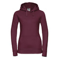 Burgundy - Front - Russell Womens Premium Authentic Hoodie (3-Layer Fabric)