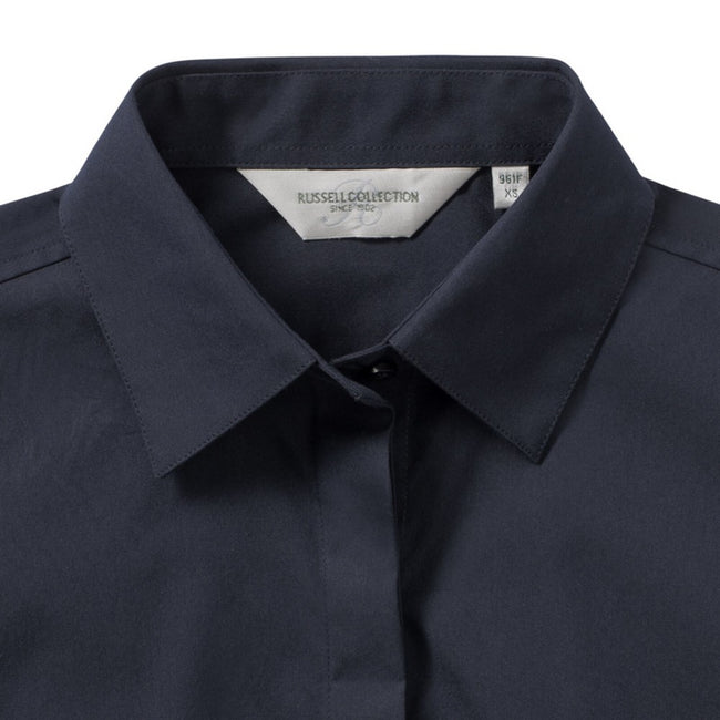 Bright Navy - Lifestyle - Russell Ladies Short Sleeve Stretch Moisture Management Work Shirt