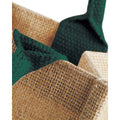 Natural-Forest Green - Back - Westford Mill Jute Mini Gift Bag (6 Litres)