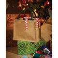 Natural-Forest Green - Pack Shot - Westford Mill Jute Mini Gift Bag (6 Litres)