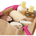 Natural-Fuchsia - Lifestyle - Westford Mill Jute Mini Gift Bag (6 Litres)