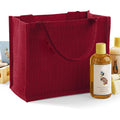 Red-Red - Pack Shot - Westford Mill Jute Mini Gift Bag (6 Litres)