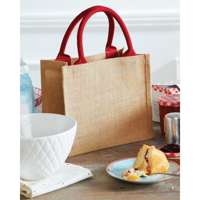 Natural - Pack Shot - Westford Mill Jute Mini Gift Bag (6 Litres)
