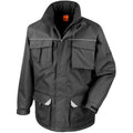 Black - Side - Result Mens Sabre Long Work Coat