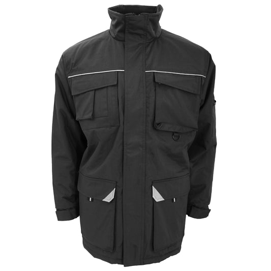 Black - Front - Result Mens Sabre Long Work Coat