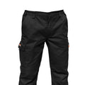 Black - Back - Result Mens Stretch Work Trousers - Pants (34inch Long Length)