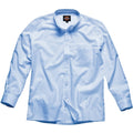 Light Blue - Back - Dickies Long Sleeve Cotton-Polyester Oxford Shirt - Mens Shirts