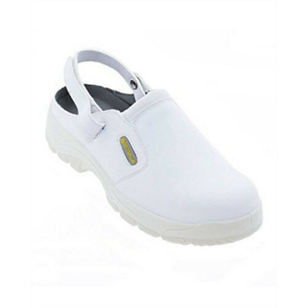 White - Back - Delta Plus Unisex Hygiene Non Slip Safety Clog - Workwear