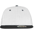 White-Black - Back - Result Unisex Core Bronx Original Flat Peak Snapback Dual Colour Cap