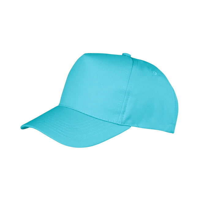 Aqua - Front - Result Unisex Core Boston 5 Panel Printers Baseball Cap