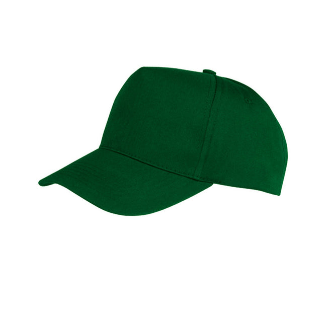 Bottle Green - Front - Result Unisex Core Boston 5 Panel Printers Baseball Cap