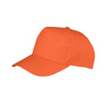 Orange - Front - Result Unisex Core Boston 5 Panel Printers Baseball Cap