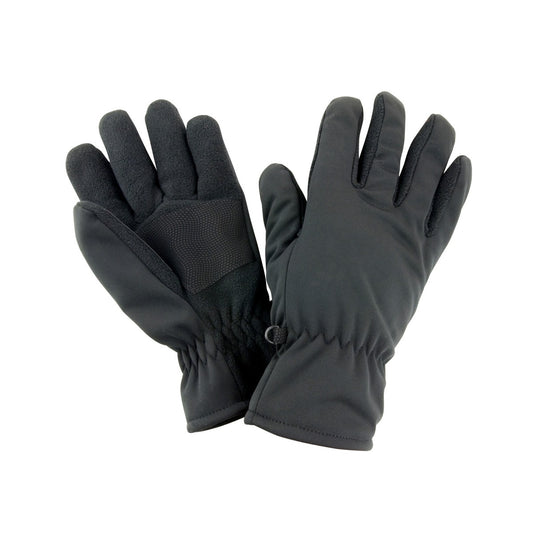 Black - Front - Result Unisex Winter Essentials Softshell Thermal Gloves