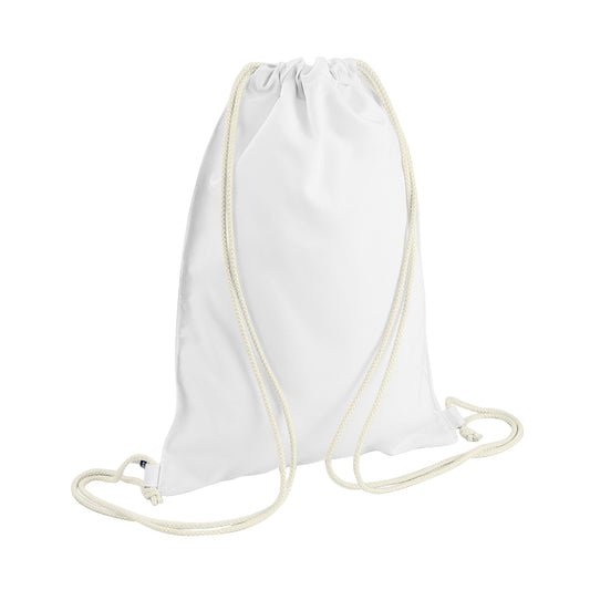 White - Front - Bagbase Sublimation Gymsac - Drawstring Bag (5 Litres)