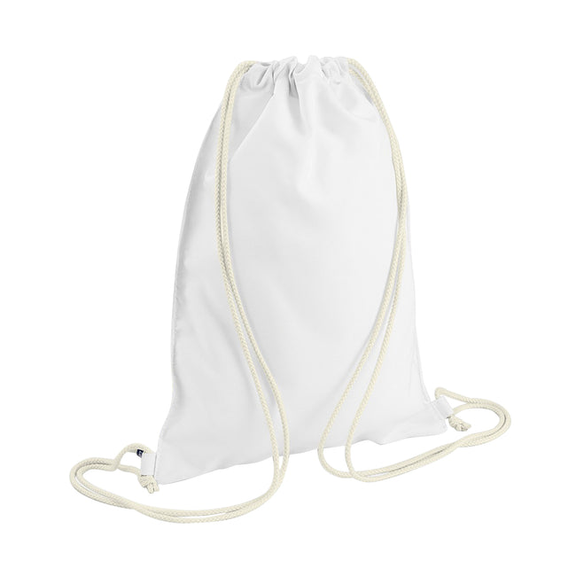 White - Front - Bagbase Sublimation Gymsac - Drawstring Bag (5 Litres)