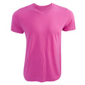 Neon Pink - Front - Canvas Unisex Poly-Cotton Short Sleeve T-Shirt