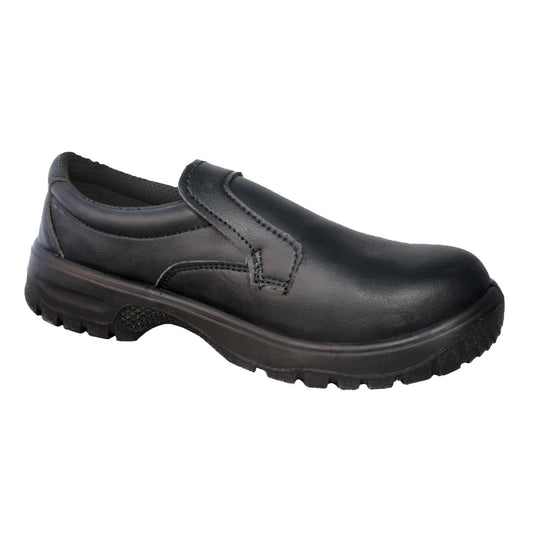 Black - Front - Dennys Slip-On Safety Shoes