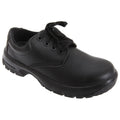 Black - Front - Dennys Comfort Grip Lace Up Safety Shoes