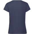 Navy Blue - Back - Fruit Of The Loom Girls Sofspun Short Sleeve T-Shirt
