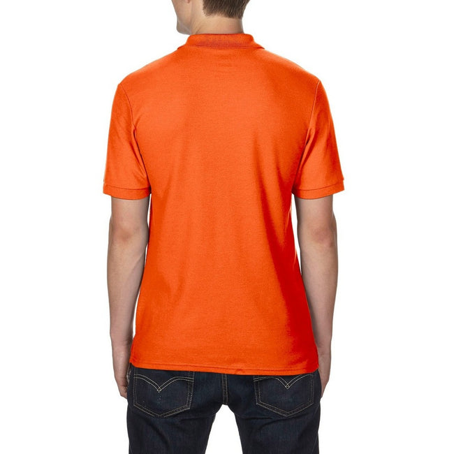 Safety Green - Close up - Gildan Mens DryBlend Adult Sport Double Pique Polo Shirt