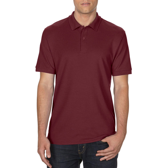 Maroon - Back - Gildan Mens DryBlend Adult Sport Double Pique Polo Shirt