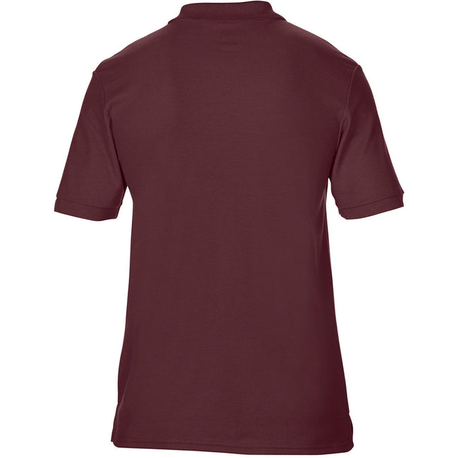 Maroon - Side - Gildan Mens DryBlend Adult Sport Double Pique Polo Shirt