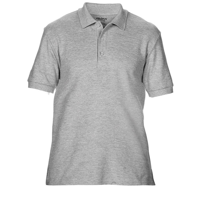 Sport Grey - Front - Gildan Mens Premium Cotton Sport Double Pique Polo Shirt