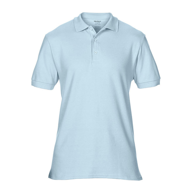 Chambray - Front - Gildan Mens Premium Cotton Sport Double Pique Polo Shirt