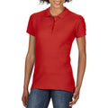 Red - Back - Gildan Womens-Ladies Premium Cotton Sport Double Pique Polo Shirt