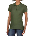 Military Green - Back - Gildan Womens-Ladies Premium Cotton Sport Double Pique Polo Shirt