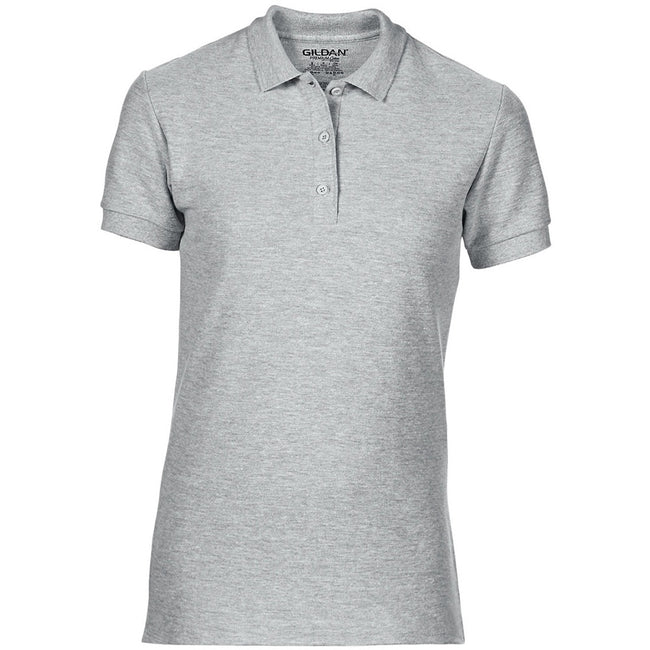 Sport Grey (RS) - Front - Gildan Womens-Ladies Premium Cotton Sport Double Pique Polo Shirt