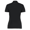 Black - Back - Kustom Kit Womens-Ladies Slim Fit Short Sleeve Polo Shirt