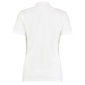 White - Back - Kustom Kit Womens-Ladies Slim Fit Short Sleeve Polo Shirt