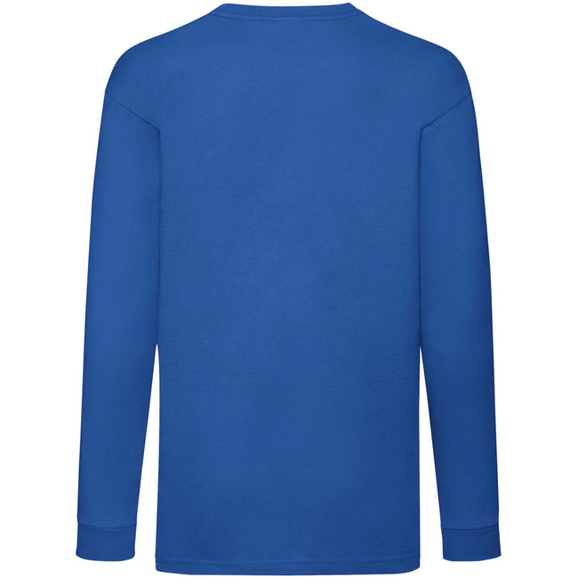 Royal - Back - Fruit Of The Loom Childrens-Kids Long Sleeve T-Shirt