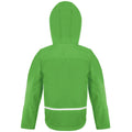 Vivid Green-Black - Back - Result Core Kids Unisex Junior Hooded Softshell Jacket