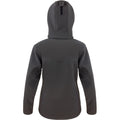 Black-Grey - Back - Result Core Womens-Ladies Lite Hooded Softshell Jacket