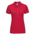Classic Red - Front - Russell Womens-Ladies Stretch Short Sleeve Polo Shirt