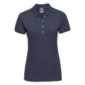 French Navy - Front - Russell Womens-Ladies Stretch Short Sleeve Polo Shirt