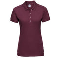 Burgundy - Front - Russell Womens-Ladies Stretch Short Sleeve Polo Shirt