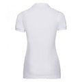 White - Back - Russell Womens-Ladies Stretch Short Sleeve Polo Shirt