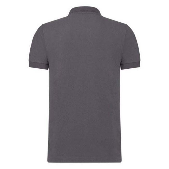 Convoy Grey - Back - Russell Mens Stretch Short Sleeve Polo Shirt