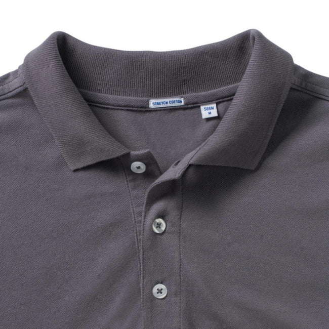 Convoy Grey - Lifestyle - Russell Mens Stretch Short Sleeve Polo Shirt
