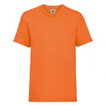 Orange - Front - Fruit Of The Loom Childrens-Kids Valueweight T-Shirt