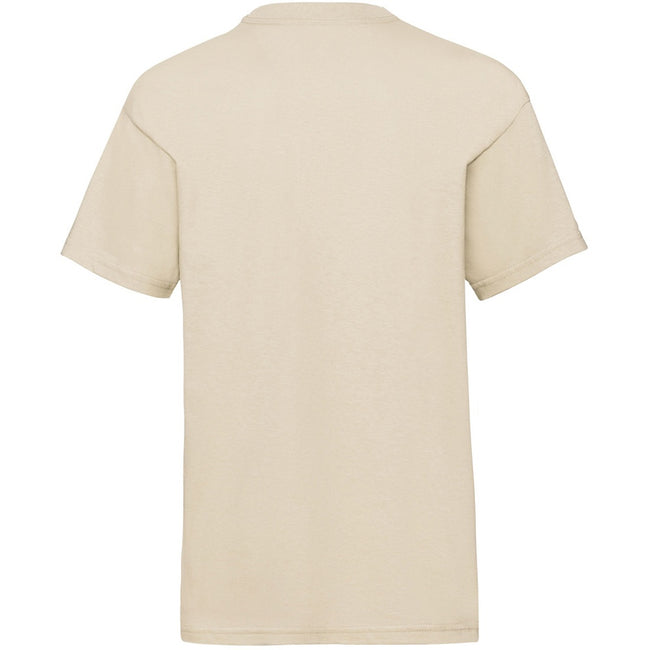 Natural - Back - Fruit Of The Loom Childrens-Kids Valueweight T-Shirt