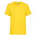 Yellow - Front - Fruit Of The Loom Childrens-Kids Valueweight T-Shirt
