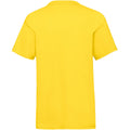Yellow - Back - Fruit Of The Loom Childrens-Kids Valueweight T-Shirt